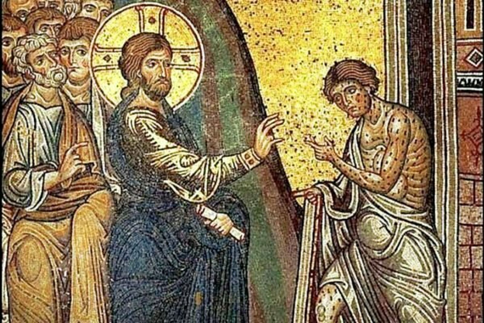 Jesucristo cura a un leproso