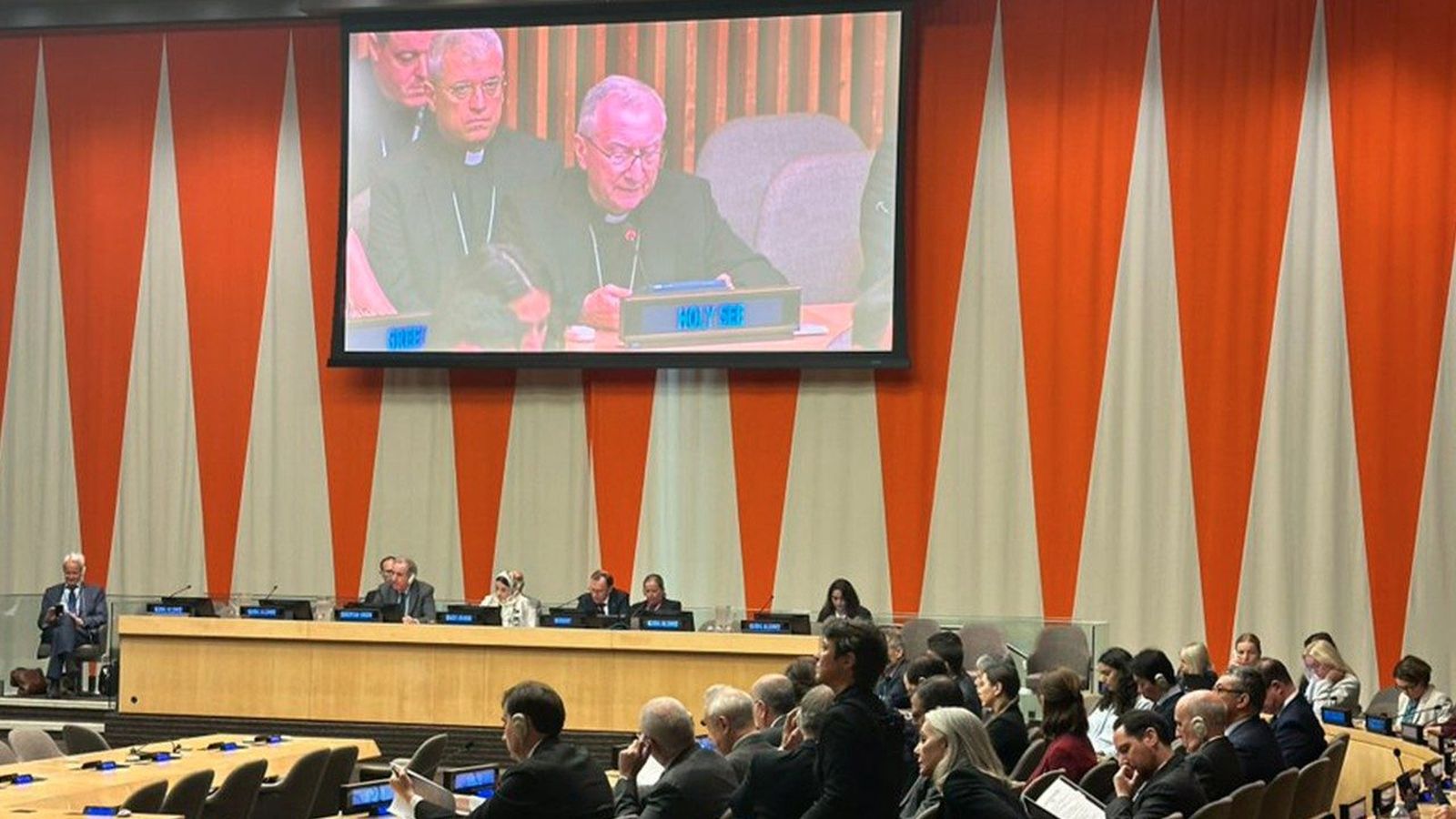 Pietro Parolin, en la Reunión Ministerial de la Alianza Global para la Implementación de la Solución de Dos Estados