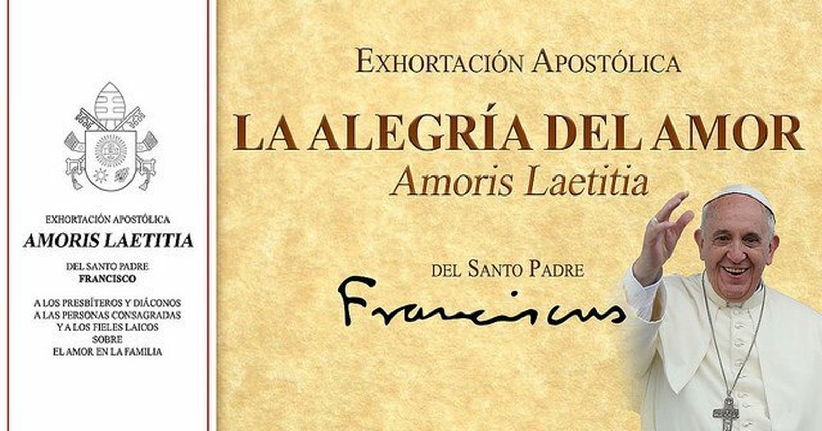 Amoris laetitia, exhortación del Papa Francisco