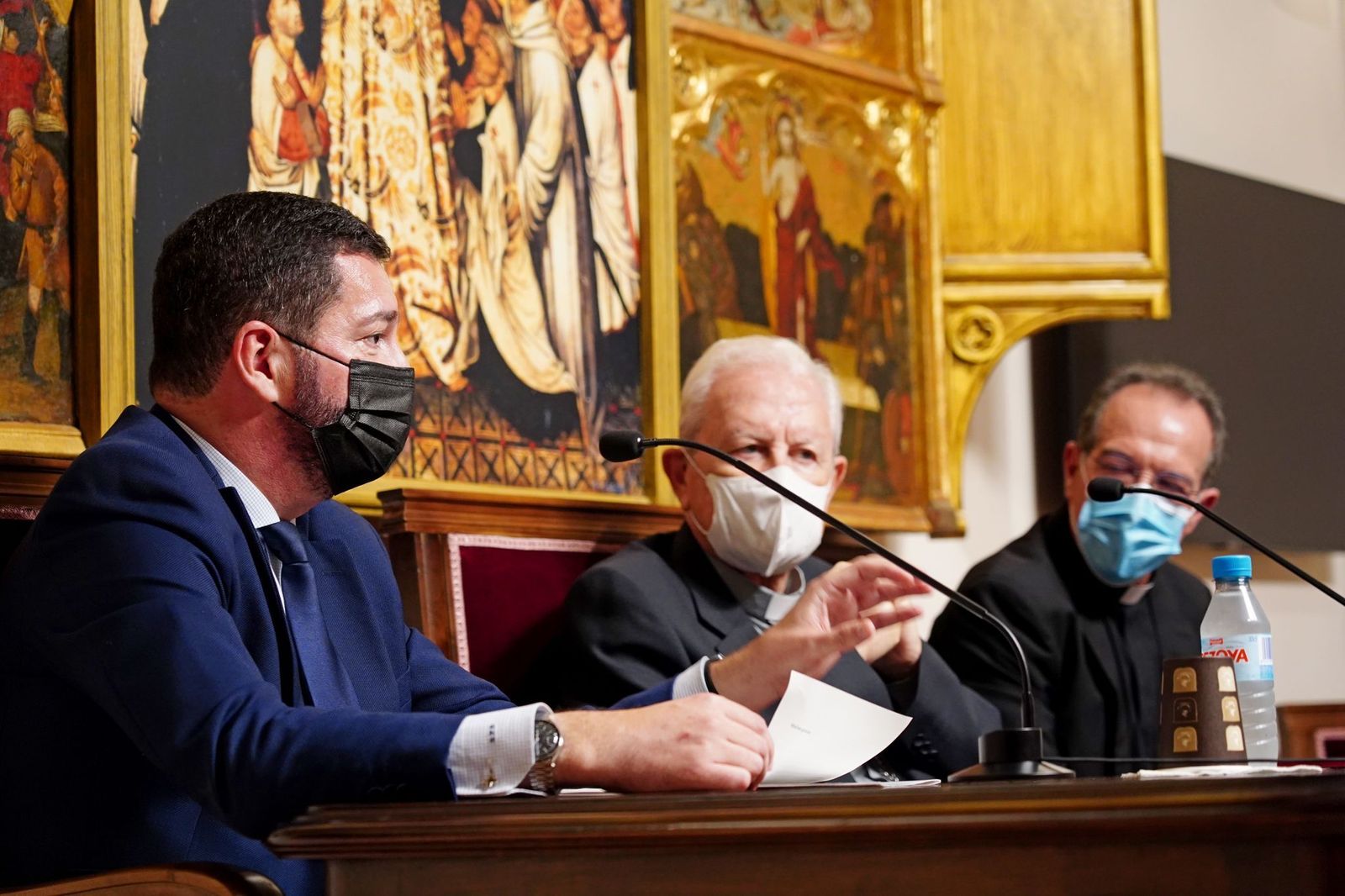 Santiago Portas, con Javier Salinas y Vicente Fontestad