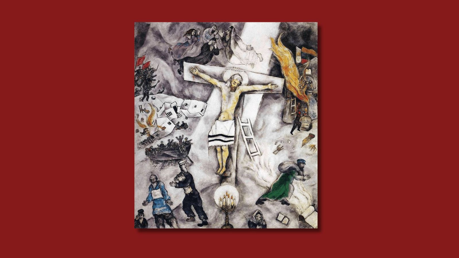 Llega a Roma la “Crucifixión Blanca” de Chagall, una de las obras favoritas del Papa