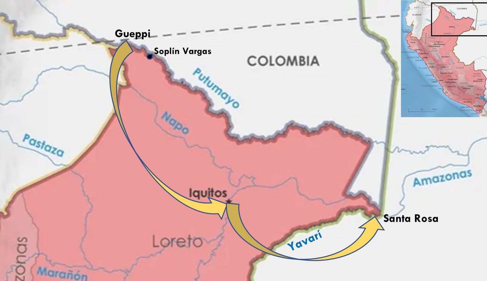 De la frontera Perú-Colombia-Ecuador a la frontera Brasil-Colombia-Perú
