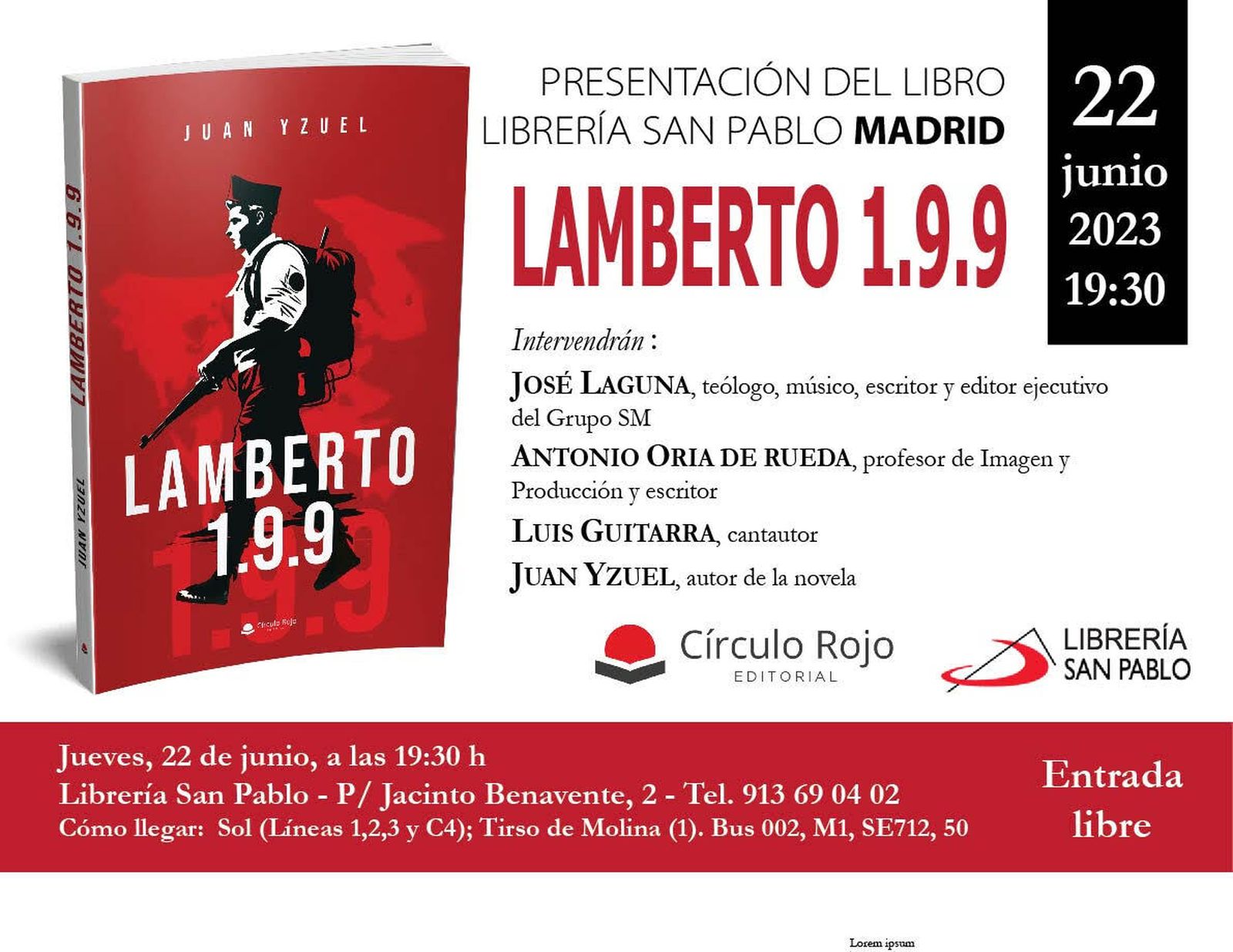 Presentación del libro Lamberto 1.9.9