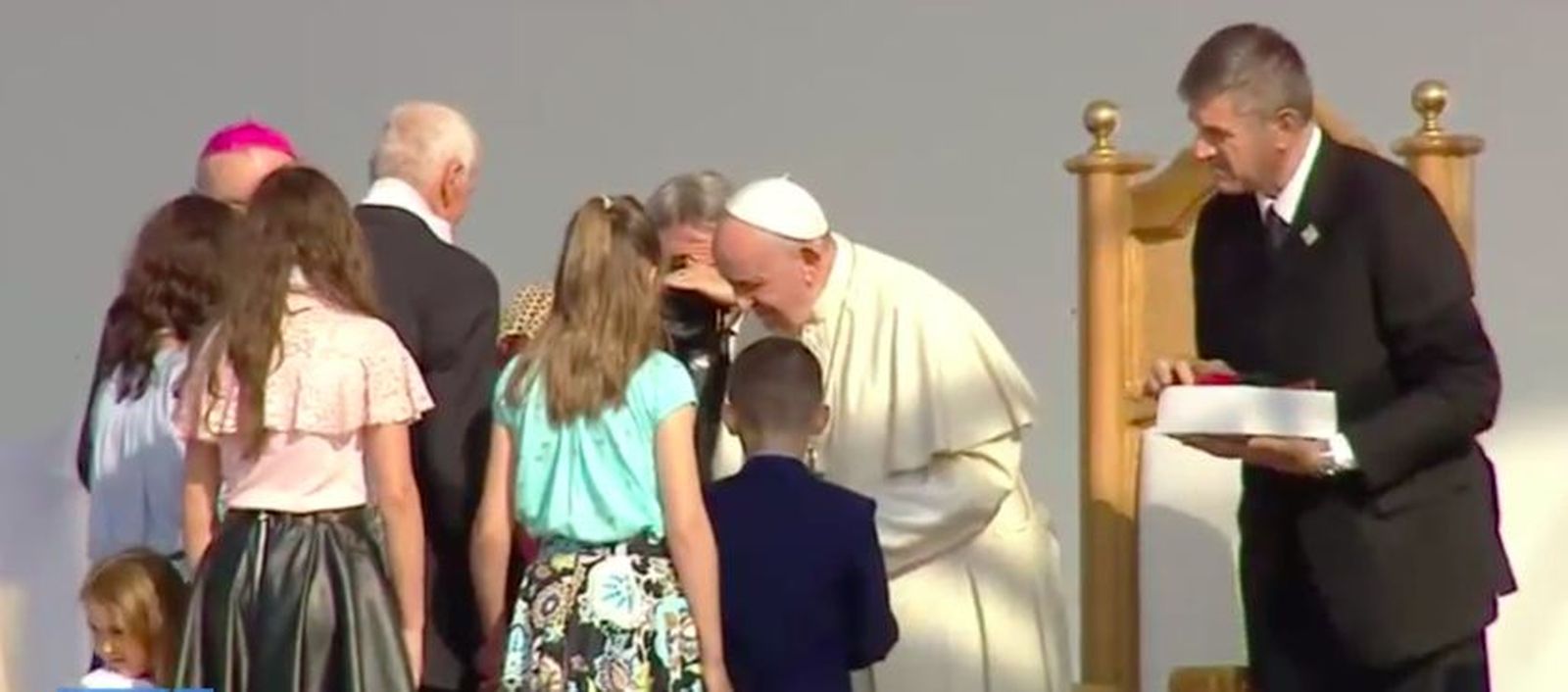 Francisco, con una de las familias