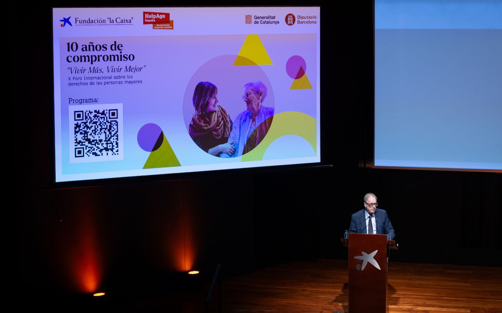 Marc Simón, subdirector general de la Fundación ”la Caixa”, en la décima edición del Foro Vivir Más, Vivir Mejor en CaixaForum Barcelona.