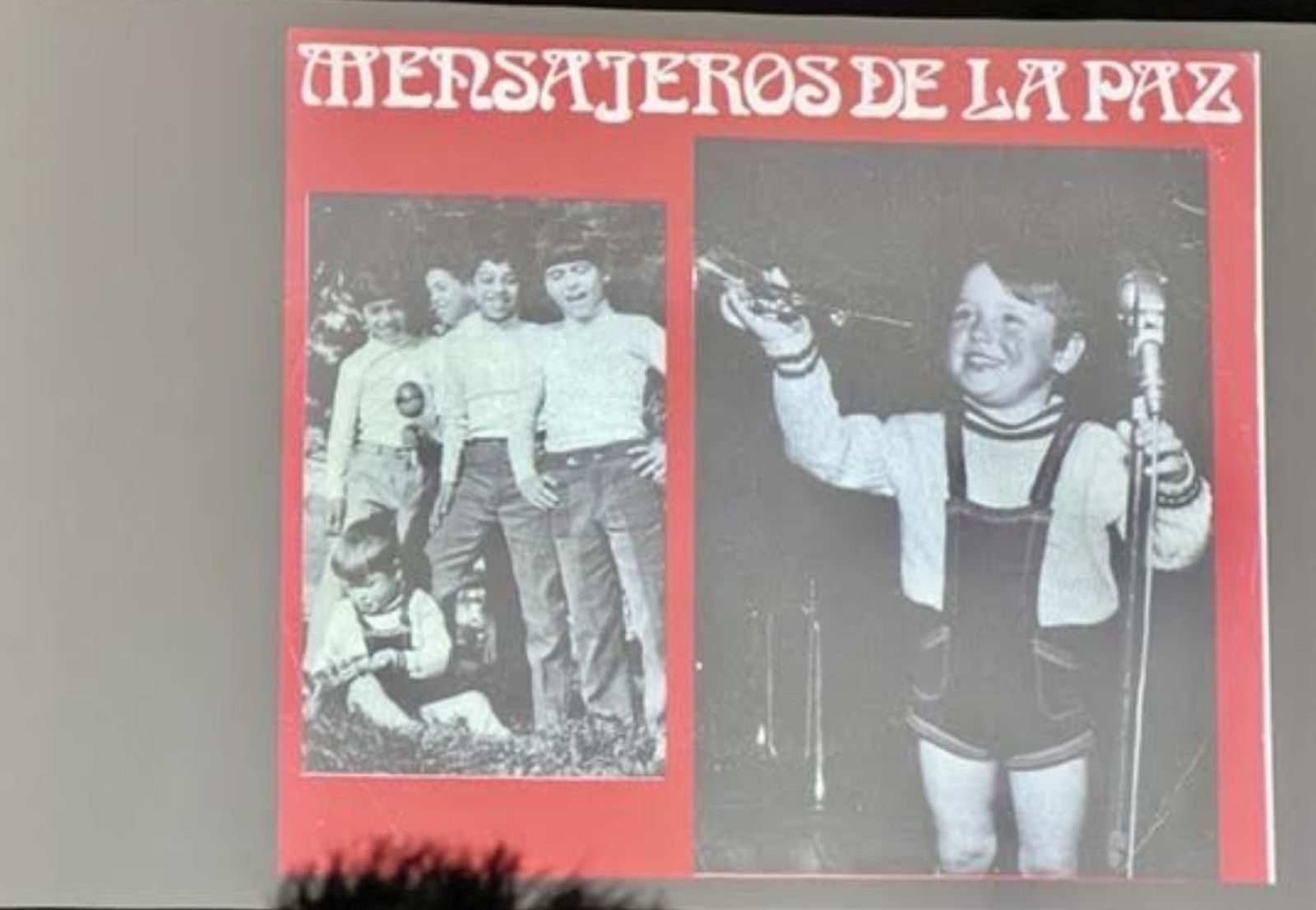 Tinin en la carátula del disco de Mensajeros