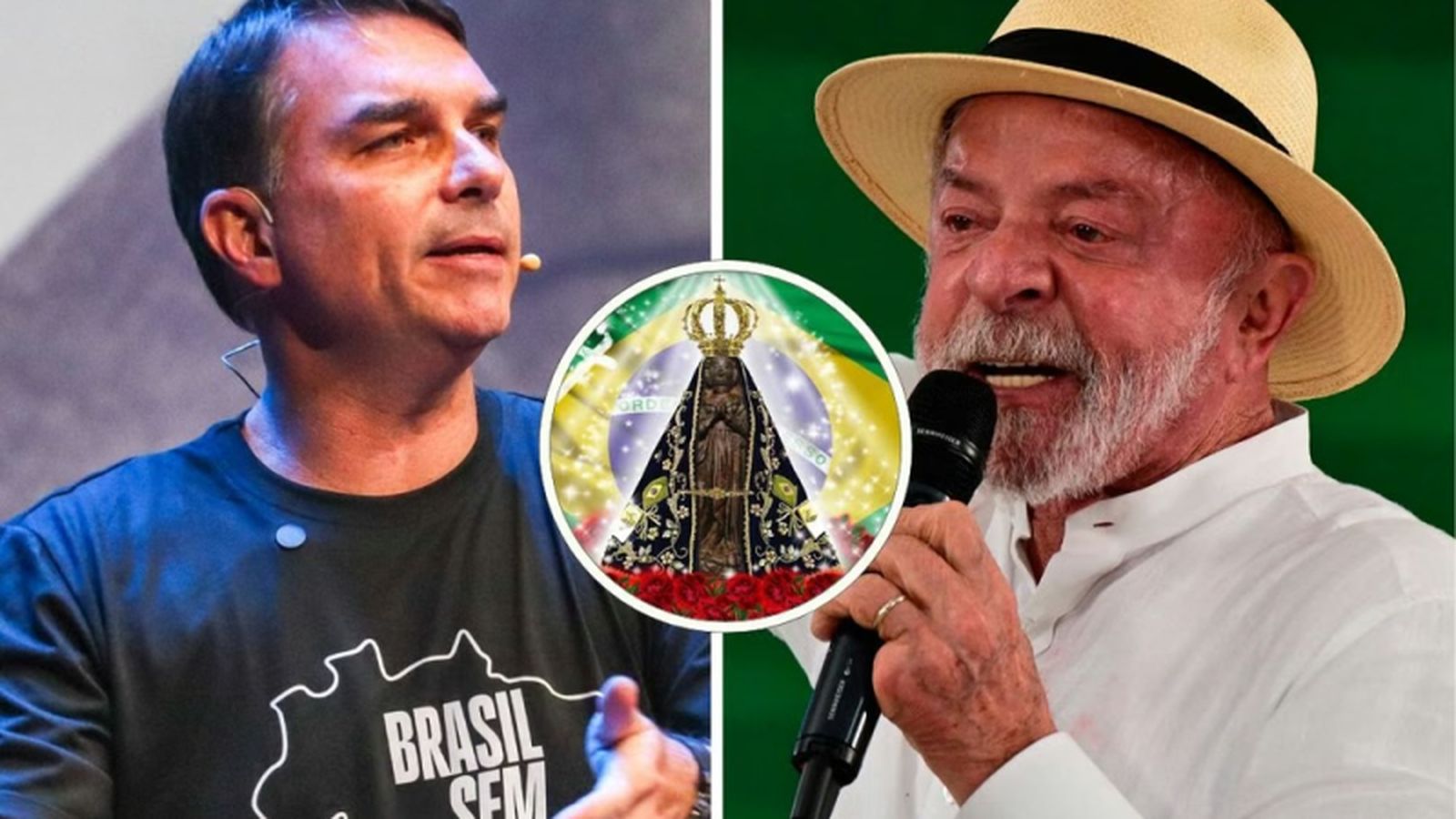 Flávio Bolsonaro y Lula da Silva