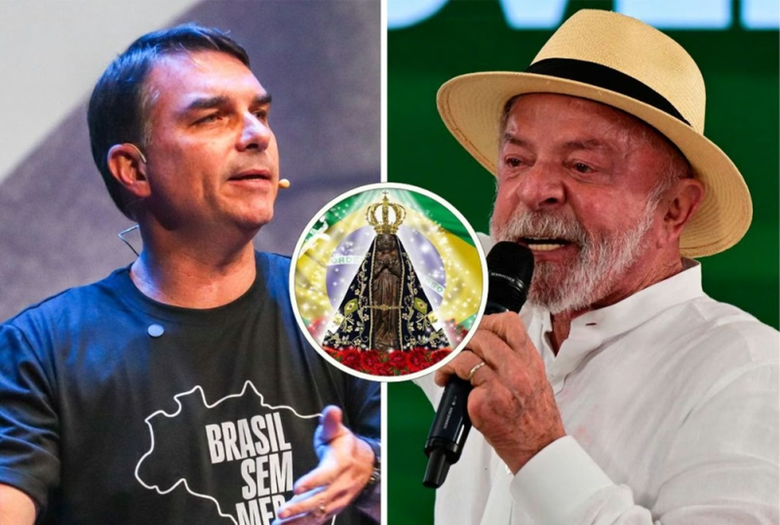 Flávio Bolsonaro y Lula da Silva