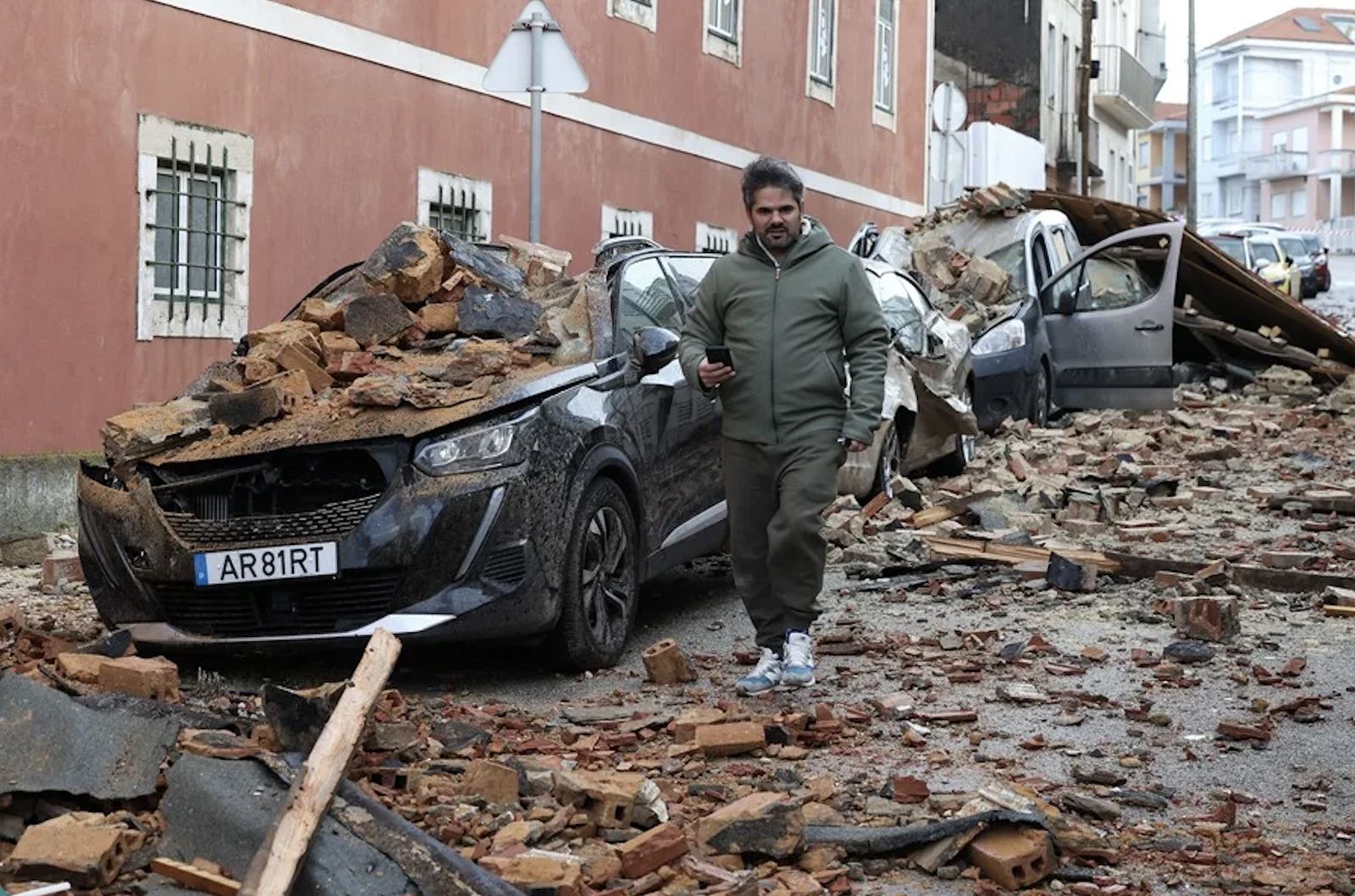Los efectos de Kristin, en Figueira da Foz