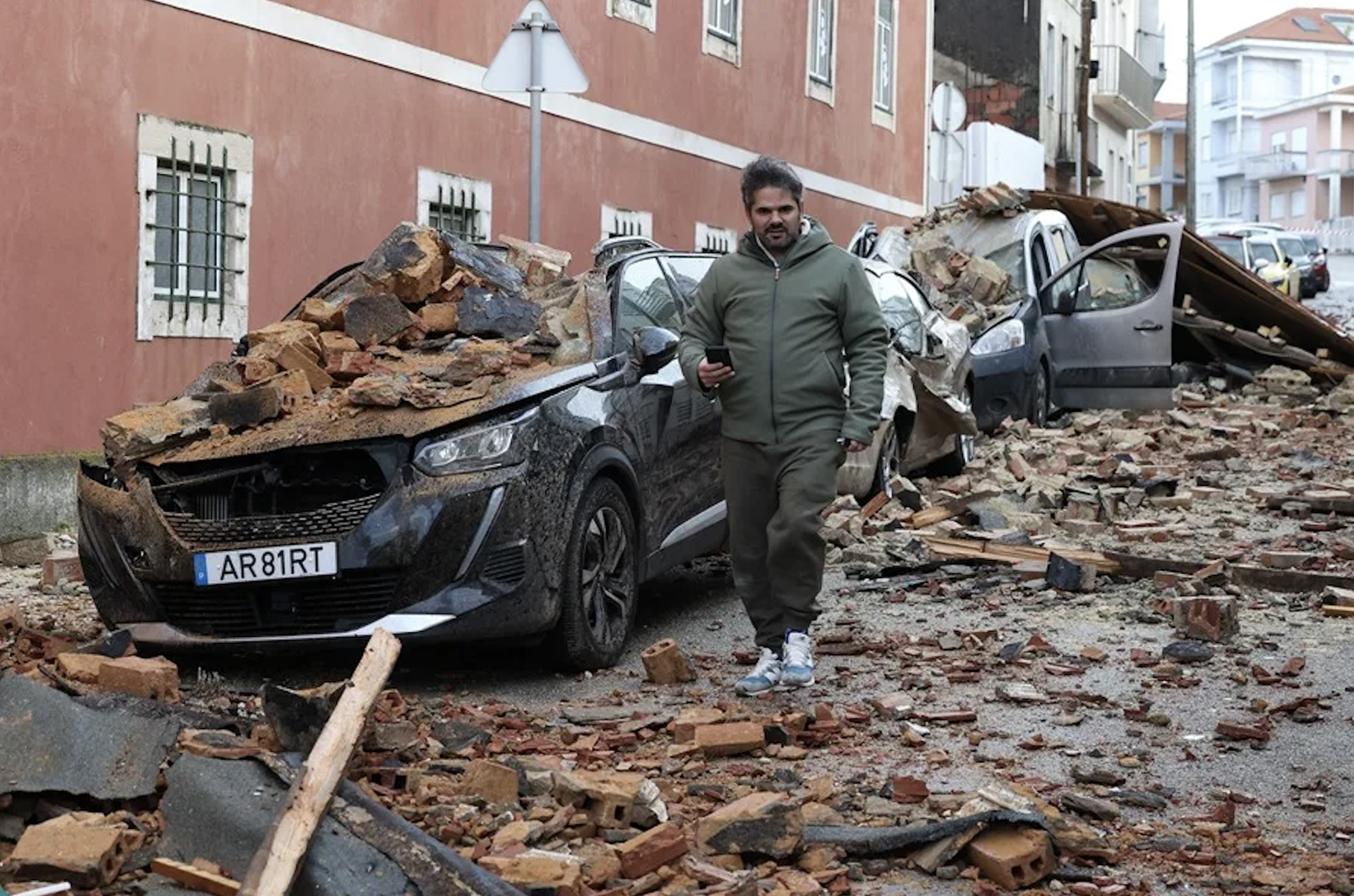 Los efectos de Kristin, en Figueira da Foz