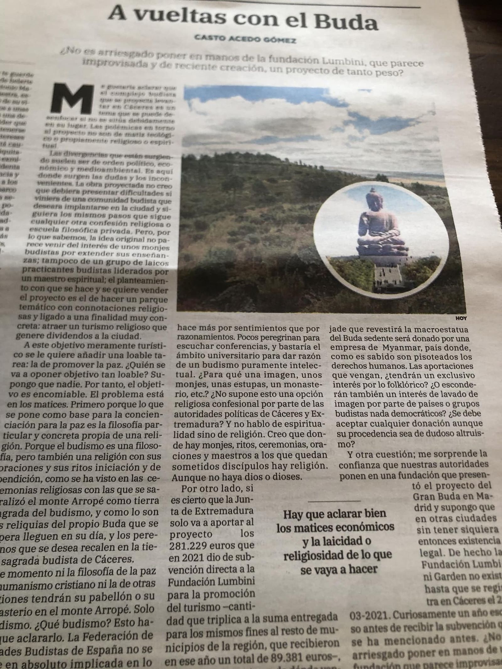 ¿Budismo en Cáceres?  Cuando el templo se hace mercado