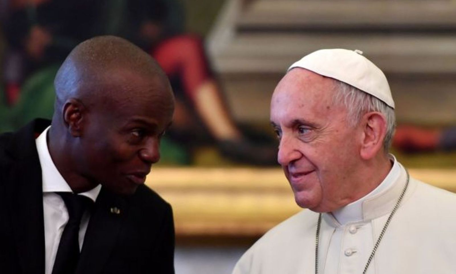 Jovenel Moise y el papa Francisco.