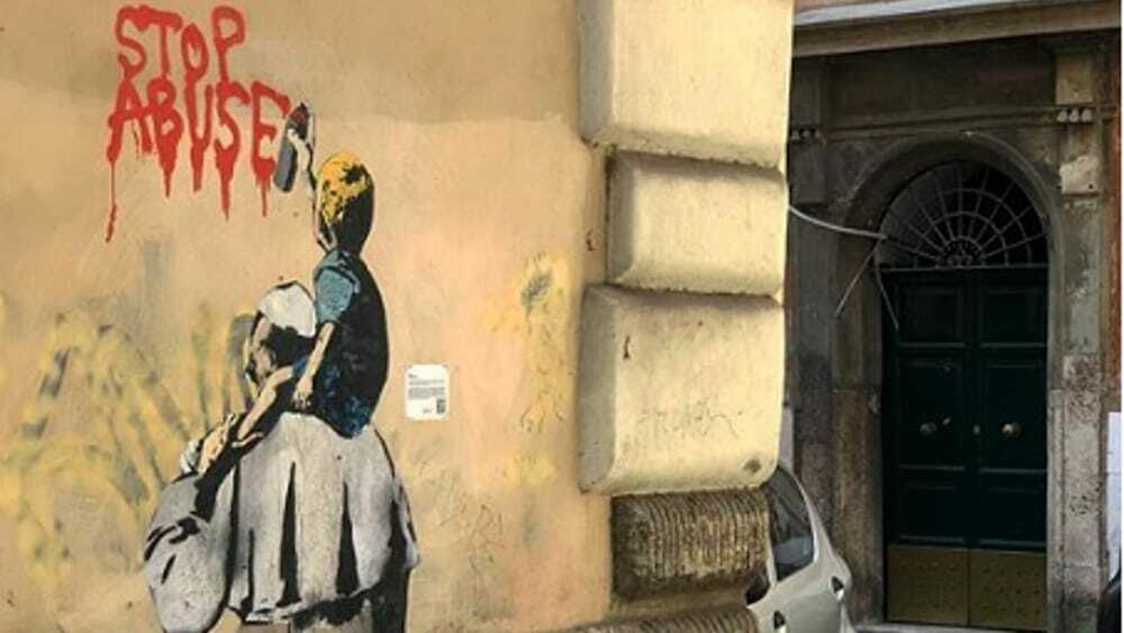 'Stop abuse': el mural de la tolerancia cero frente a la pederastia