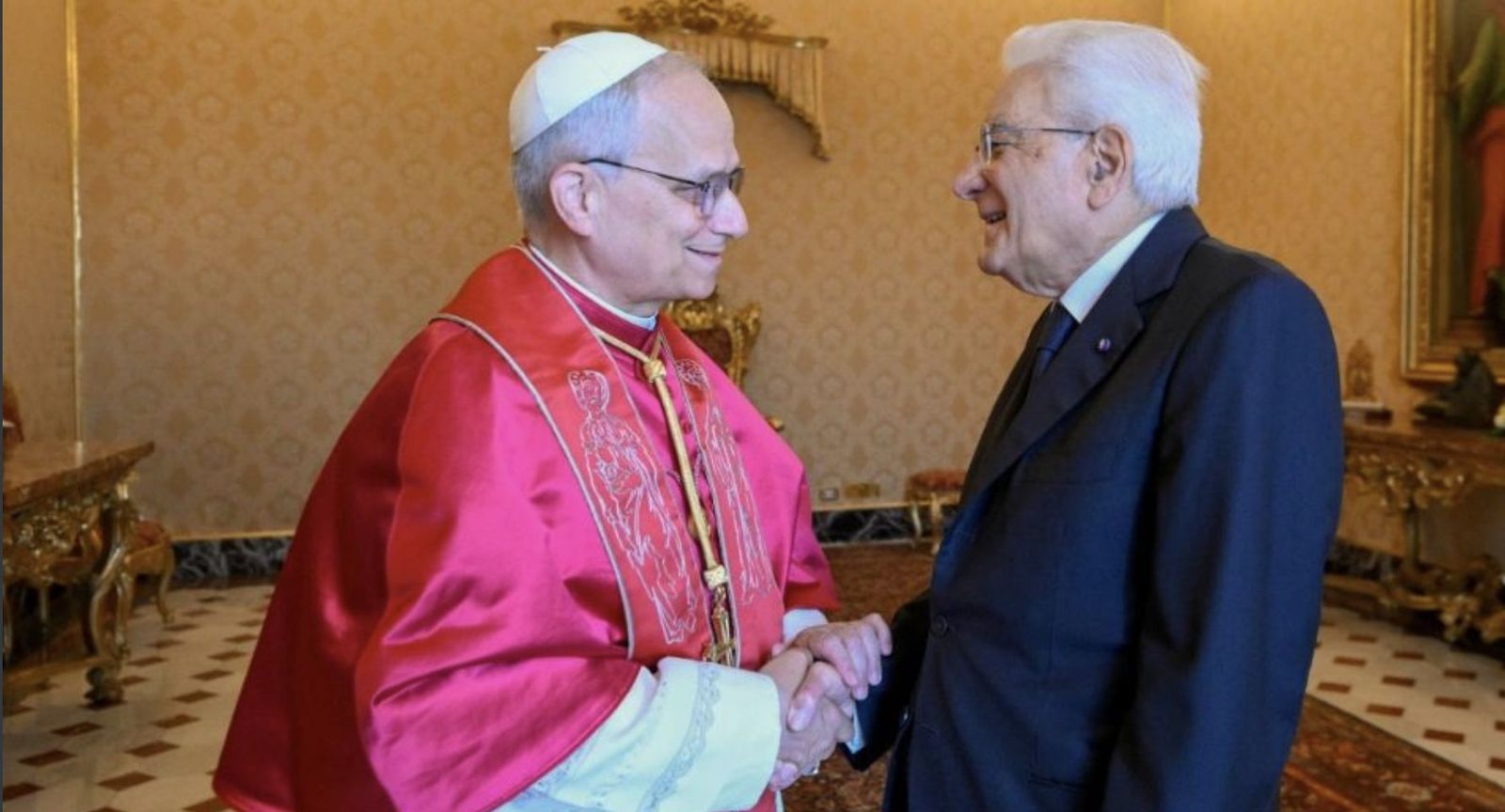 León XIV recibe al presidente italiano Matarella