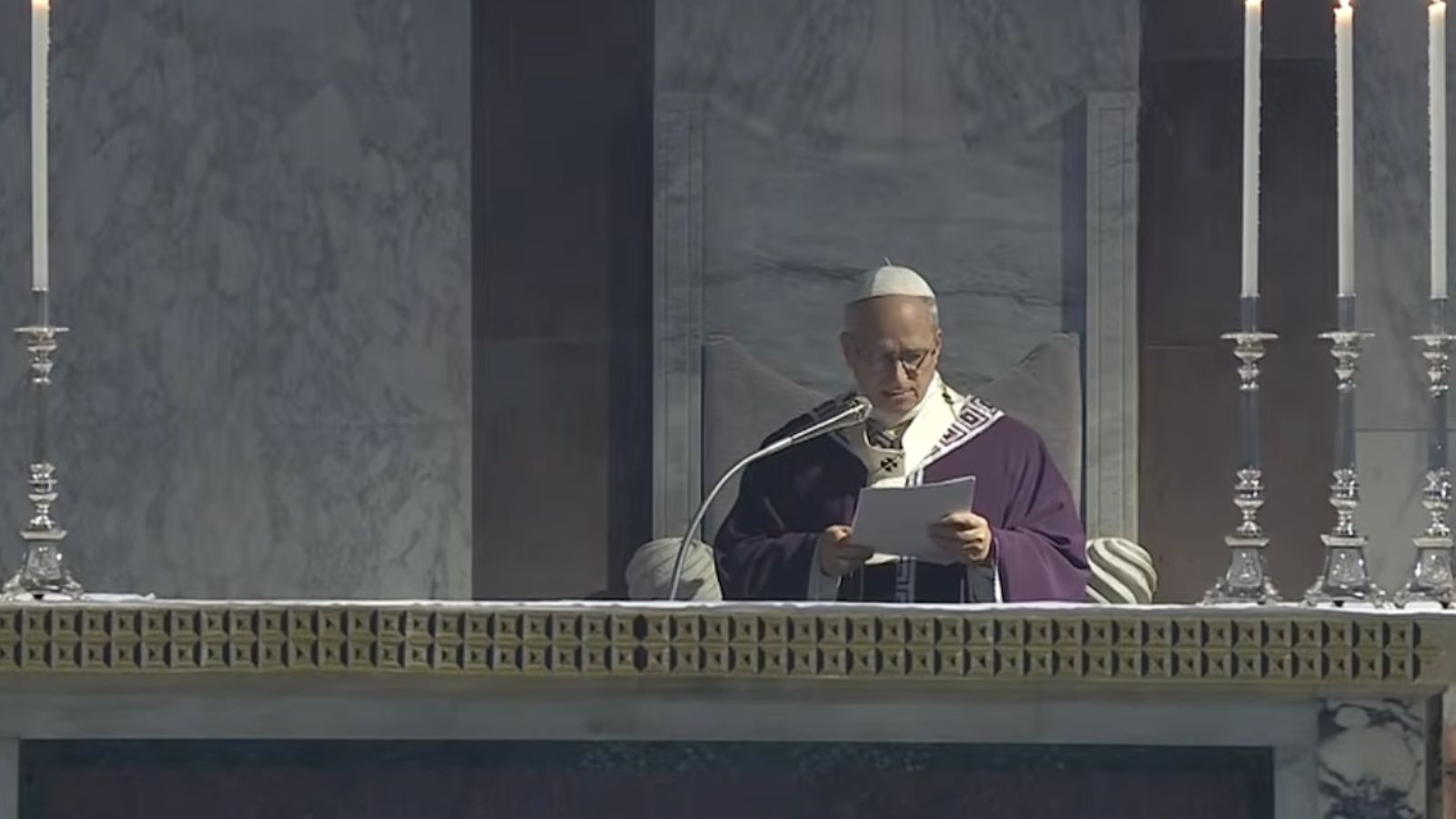 León XIV en la misa en Santa Sabina