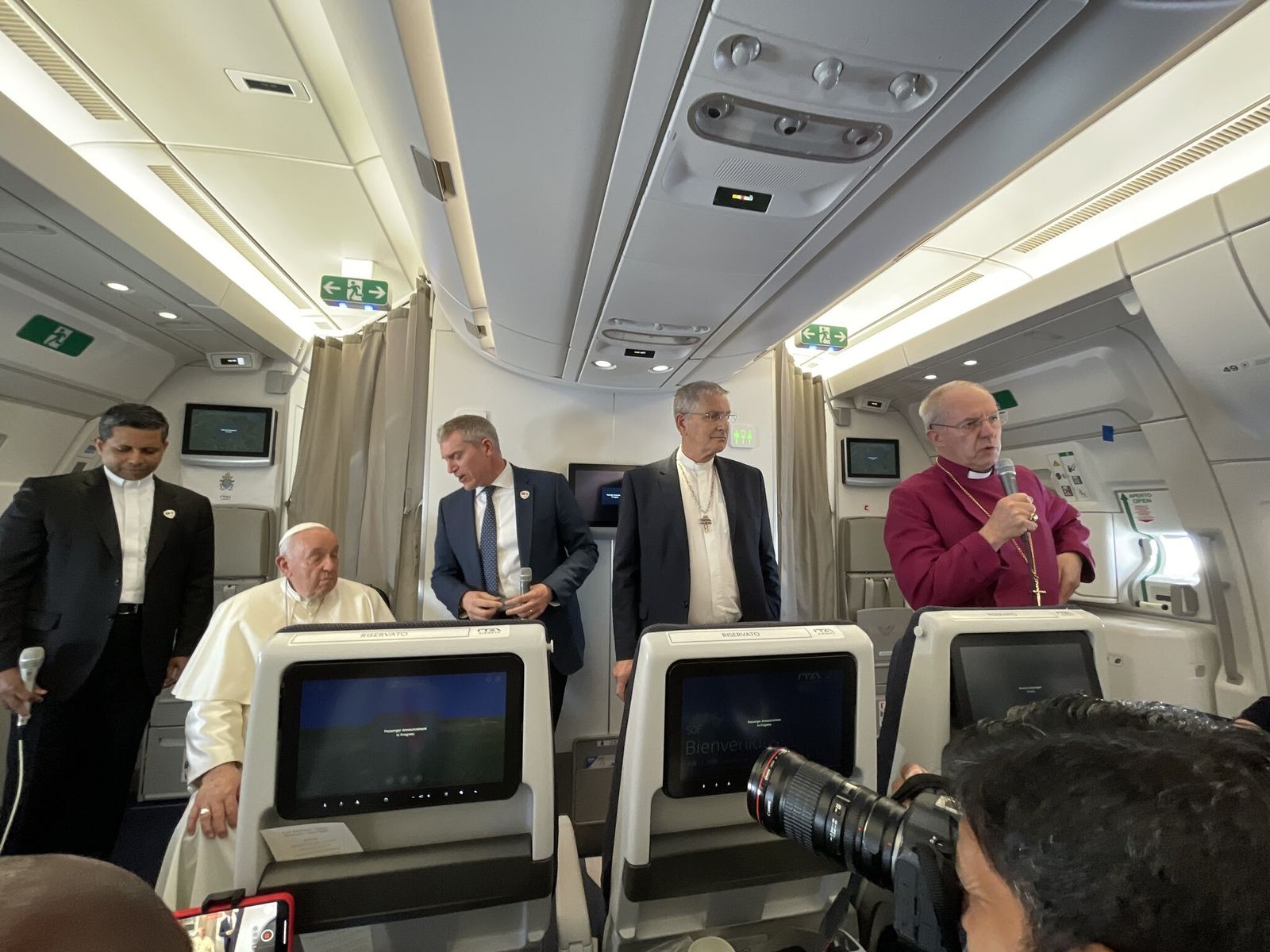 Rueda de prensa del Papa en el vuelo de regreso de Sudán del Sur