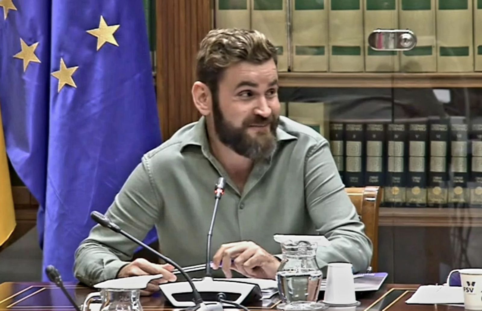 Ciro Molina, en el Parlamento de Canarias