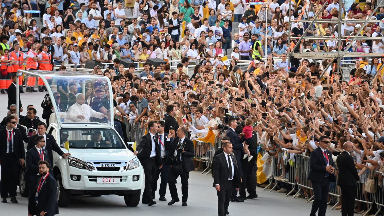 El papa en Montjuic