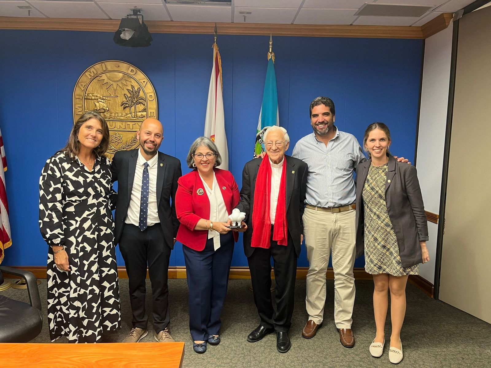 El Padre Ángel, durante su viaje a Miami en mayo de 2023