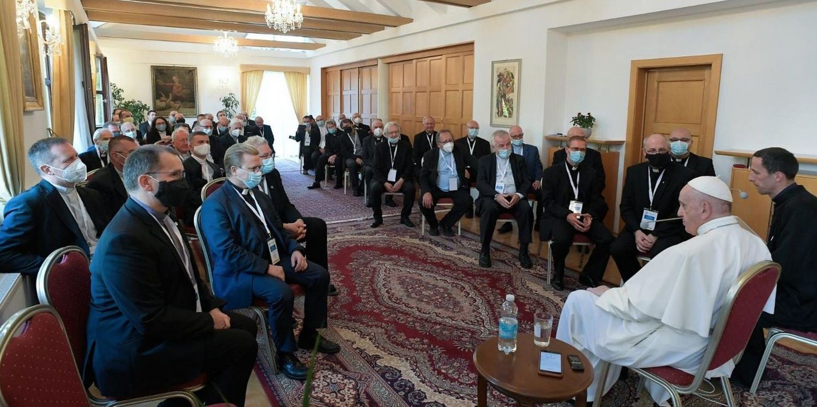 El Papa, con los jesuitas eslovacos