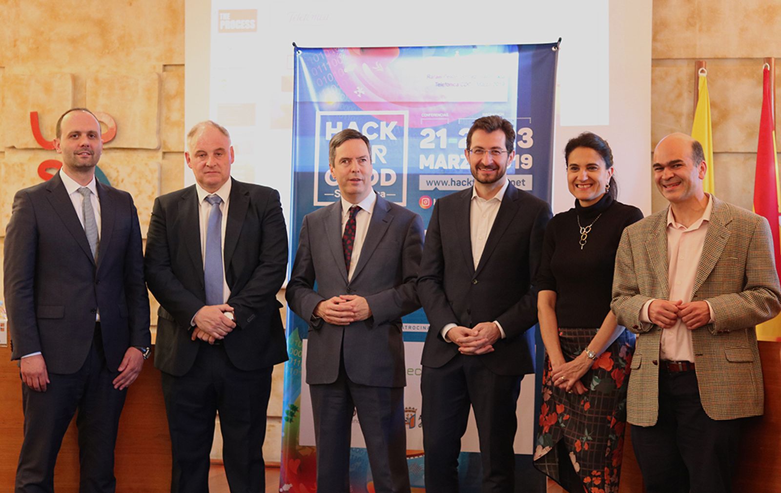Responsables del encuentro 'HackForGood' en Salamanca