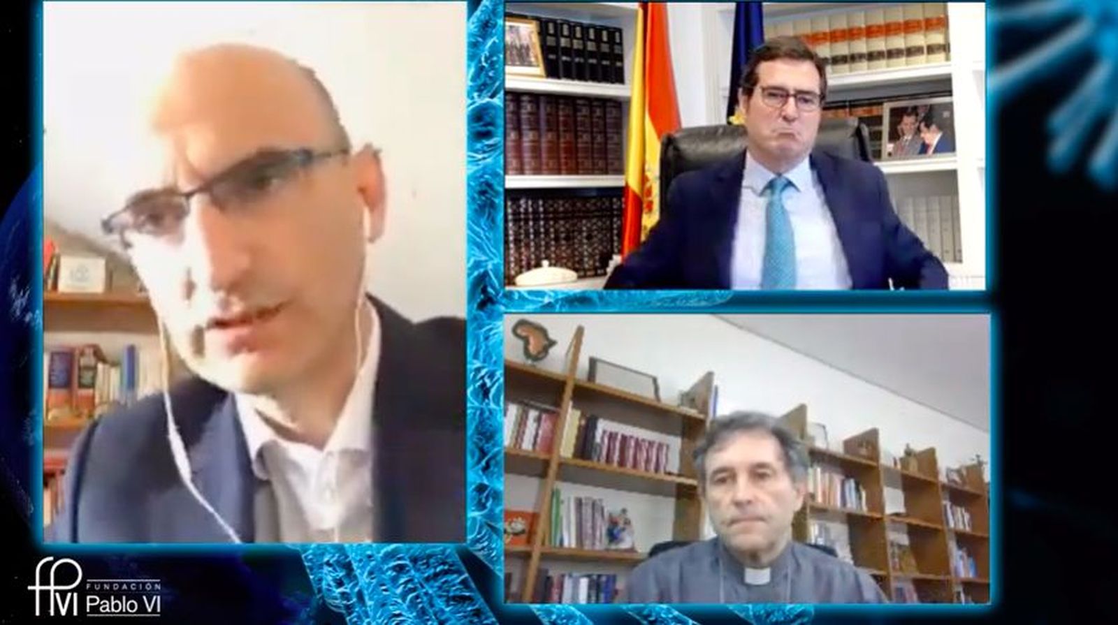 Jesús Avezuela, junto a Antonio Garamendi y Joseba Segura