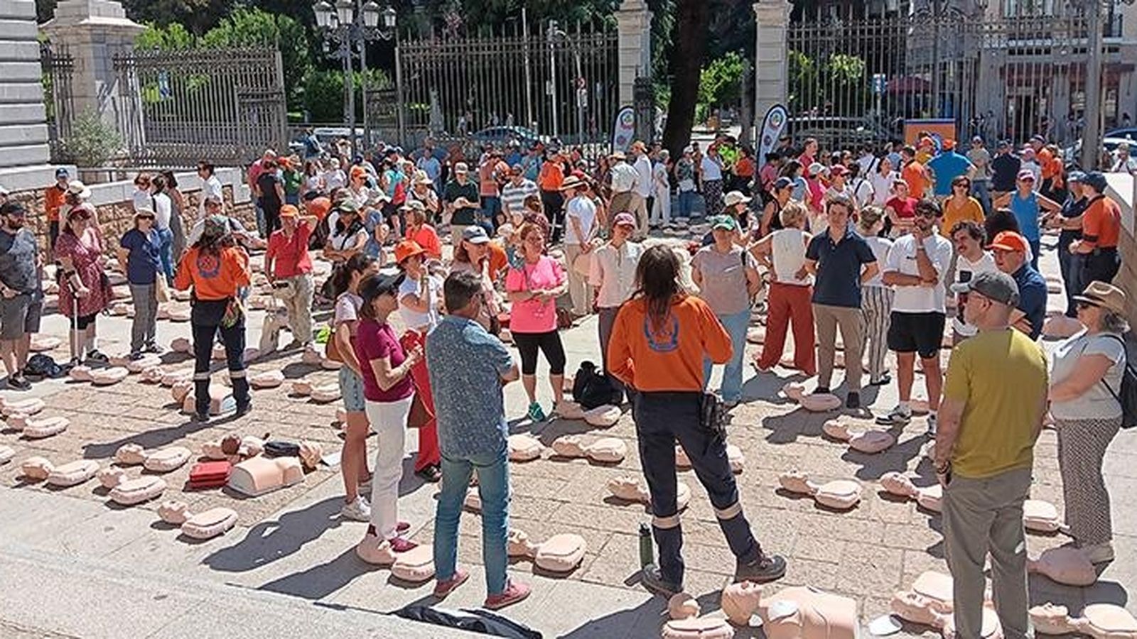 Voluntarios de protección Civil en Madrid