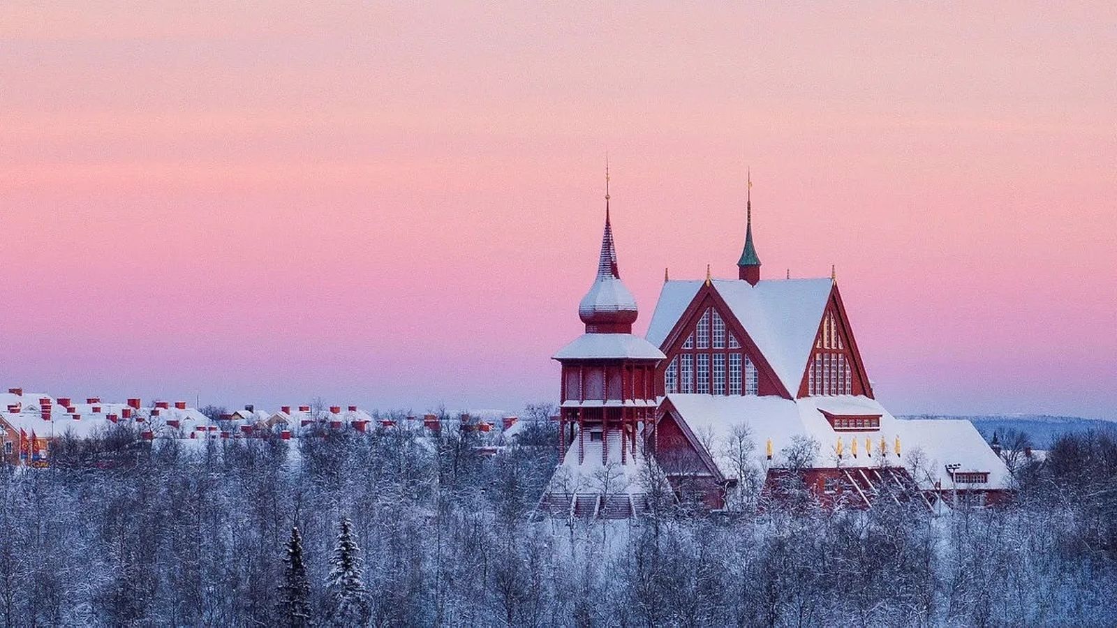 Una iglesia de Kiruna, Suecia