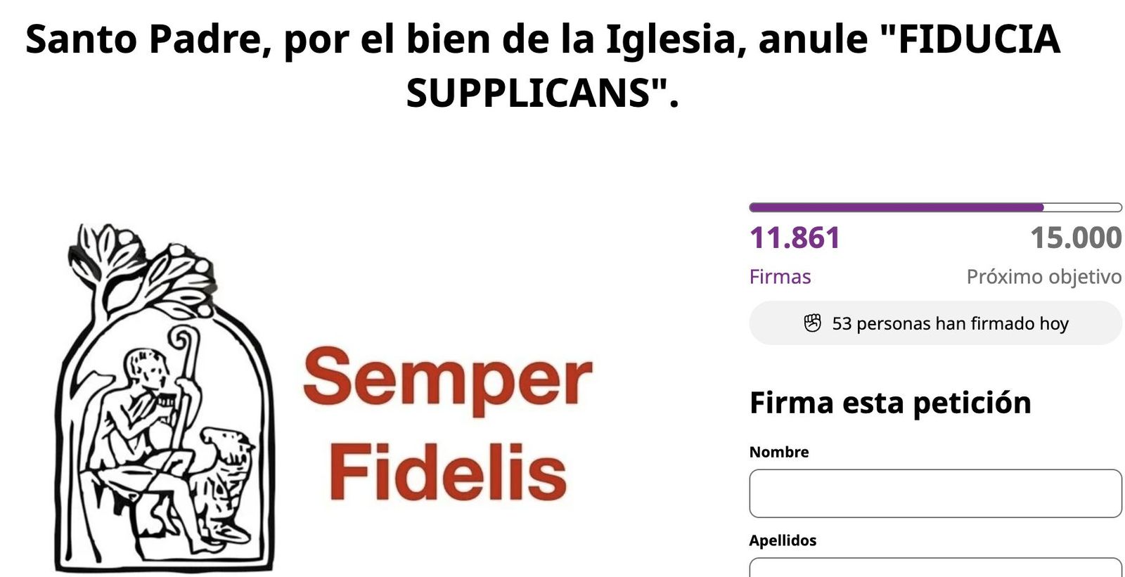 Campaña contra Fiducia suplicans