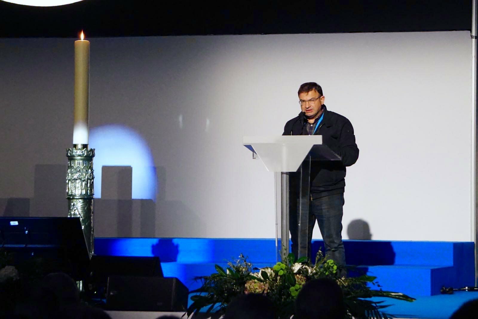 Carlos García de Andoin, durante su impactante testimonio en el Congreso de Laicos