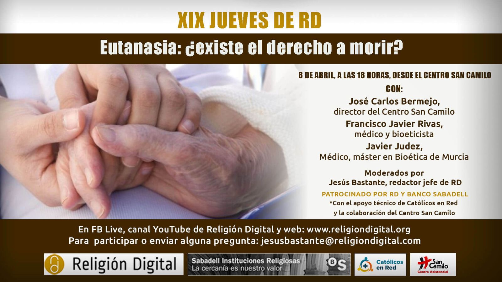 'Eutanasia: ¿existe el derecho a morir?', a debate en Los Jueves de RD