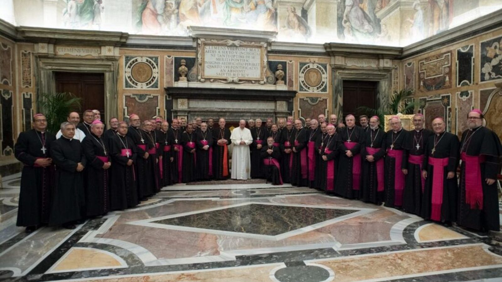 Obispos peruanos reunidos con el Papa Francisco en 2017