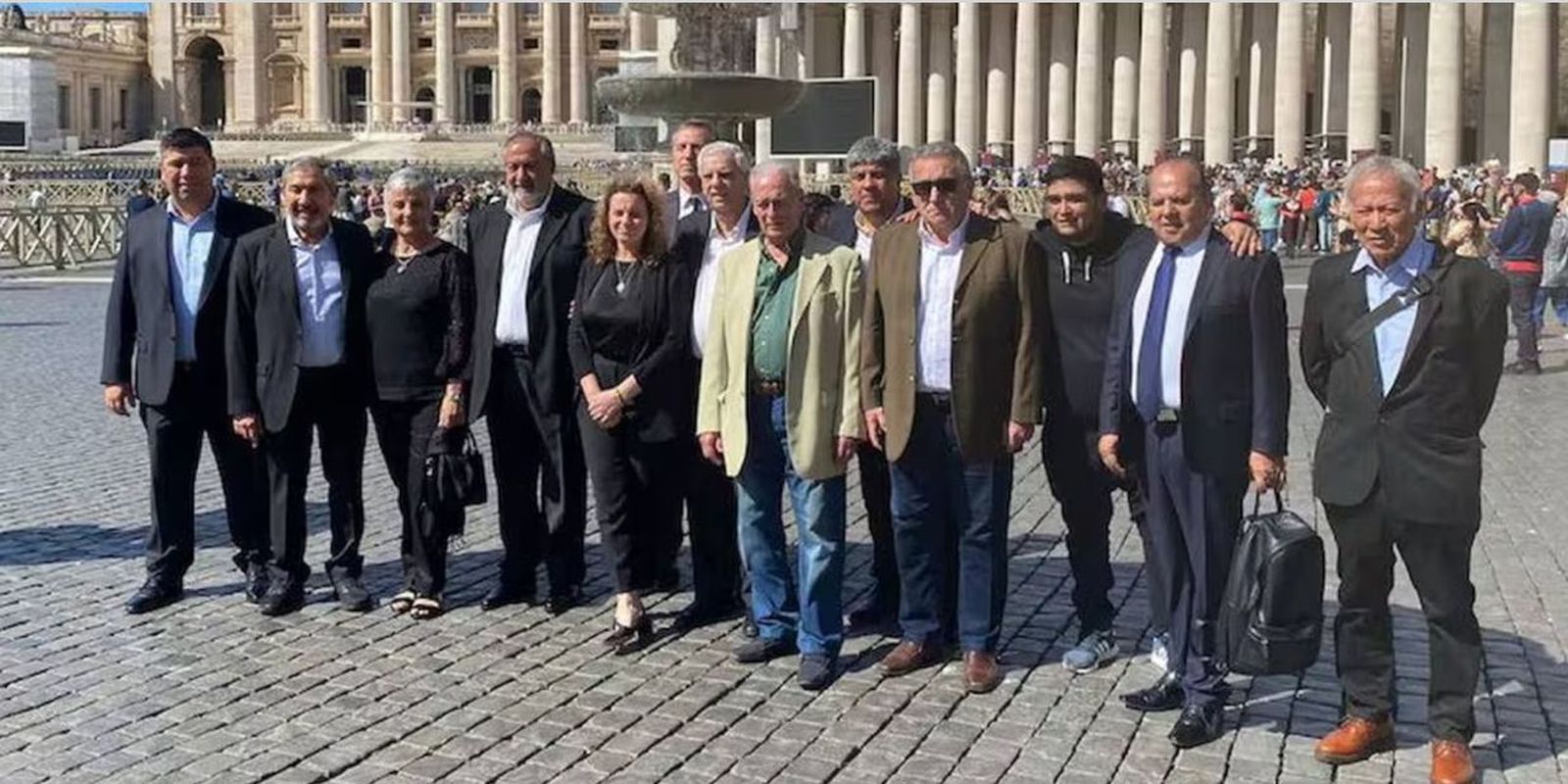 Miembros de la CGT en el Vaticano