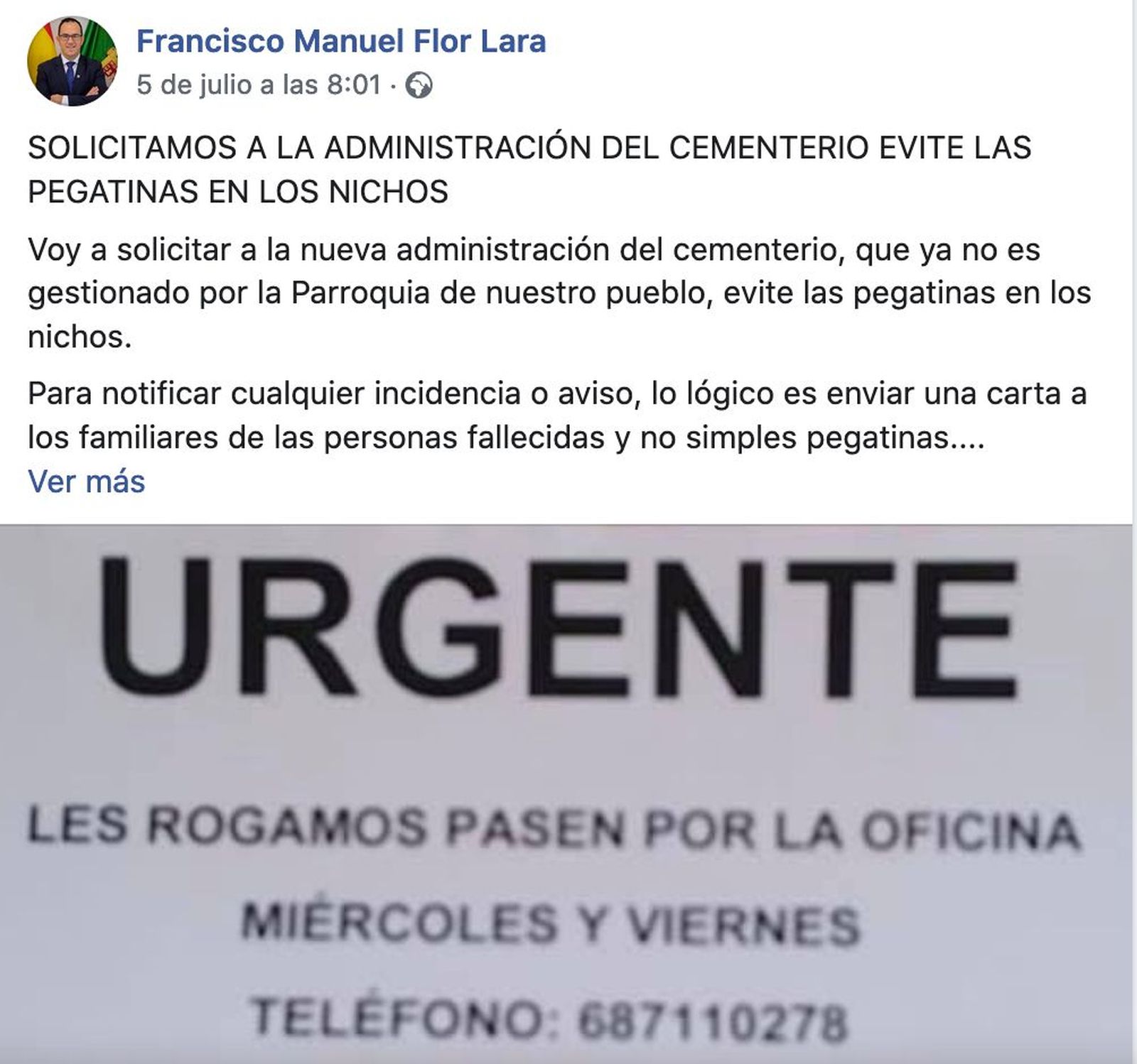 Flor, alcalde de Vejer