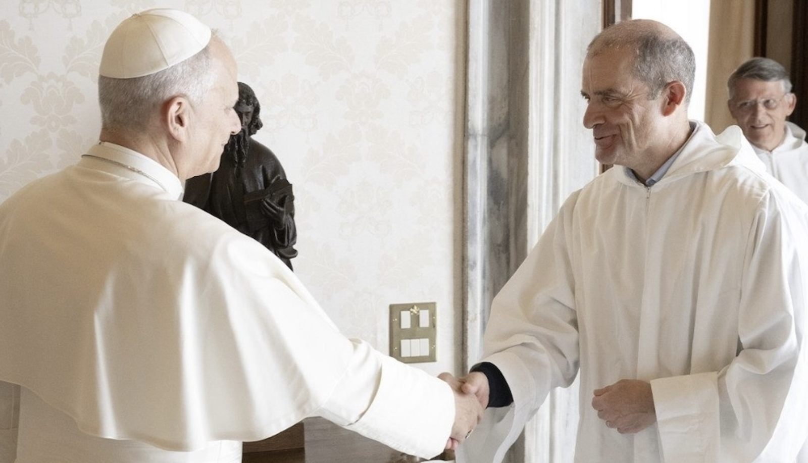 León XIV y el prior de Taizé