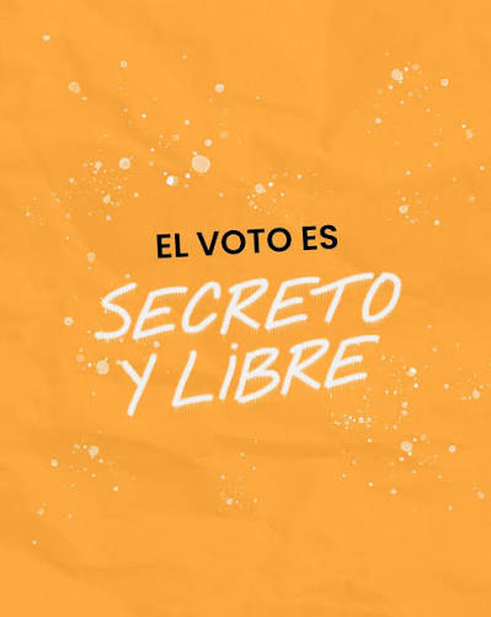 El voto es secreto y libre