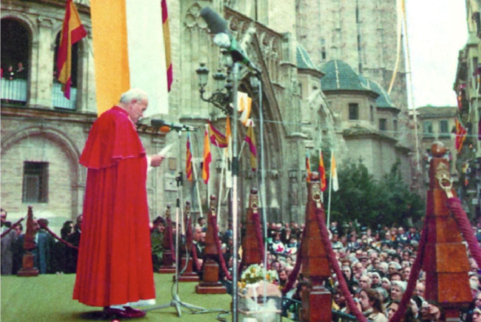 Karol Wojtyla en Valencia en 1982
