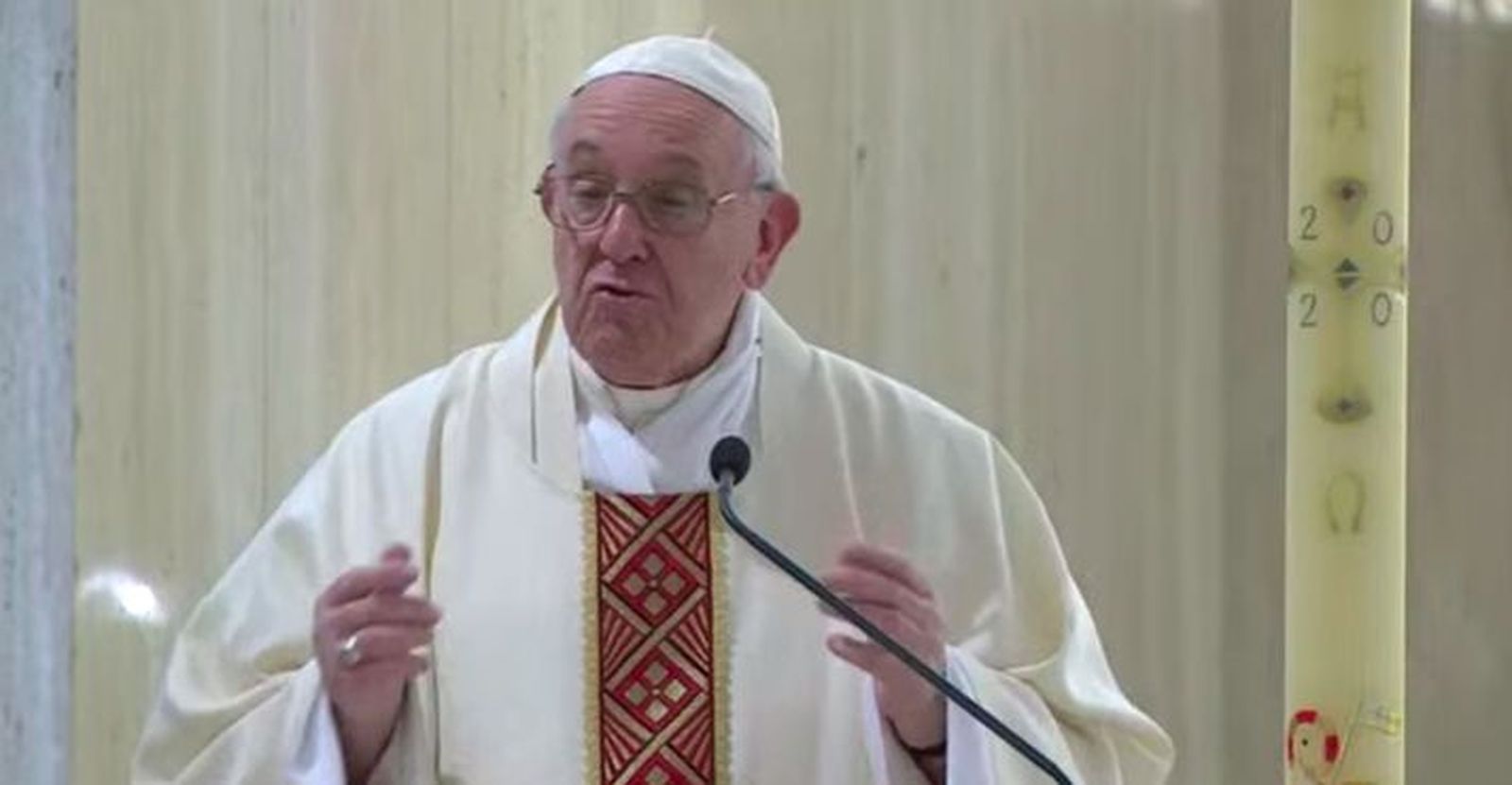 Francisco, durante la misa de hoy