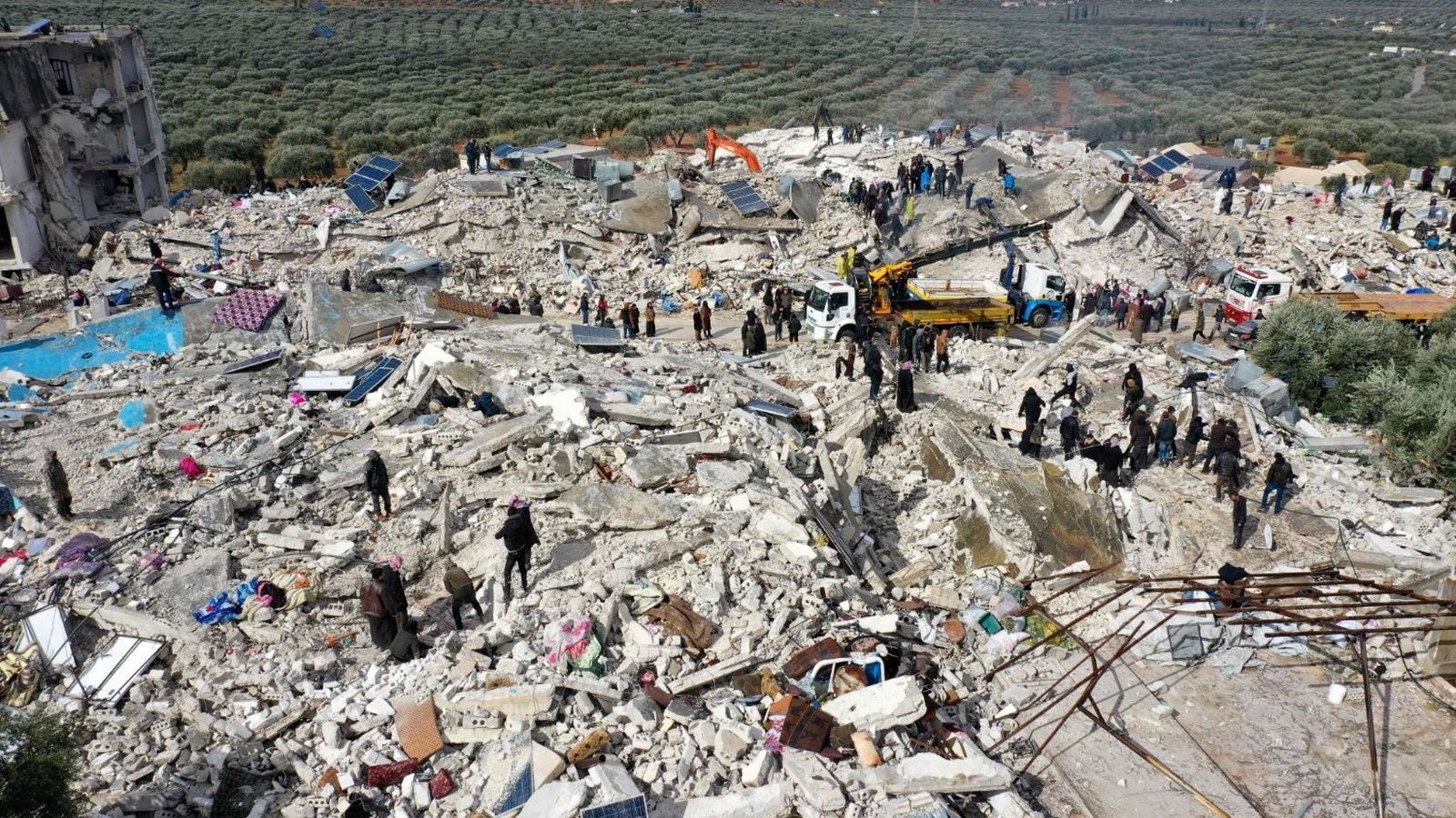 Impactante imagen de la destrucción del terremoto en Siria y Turquía