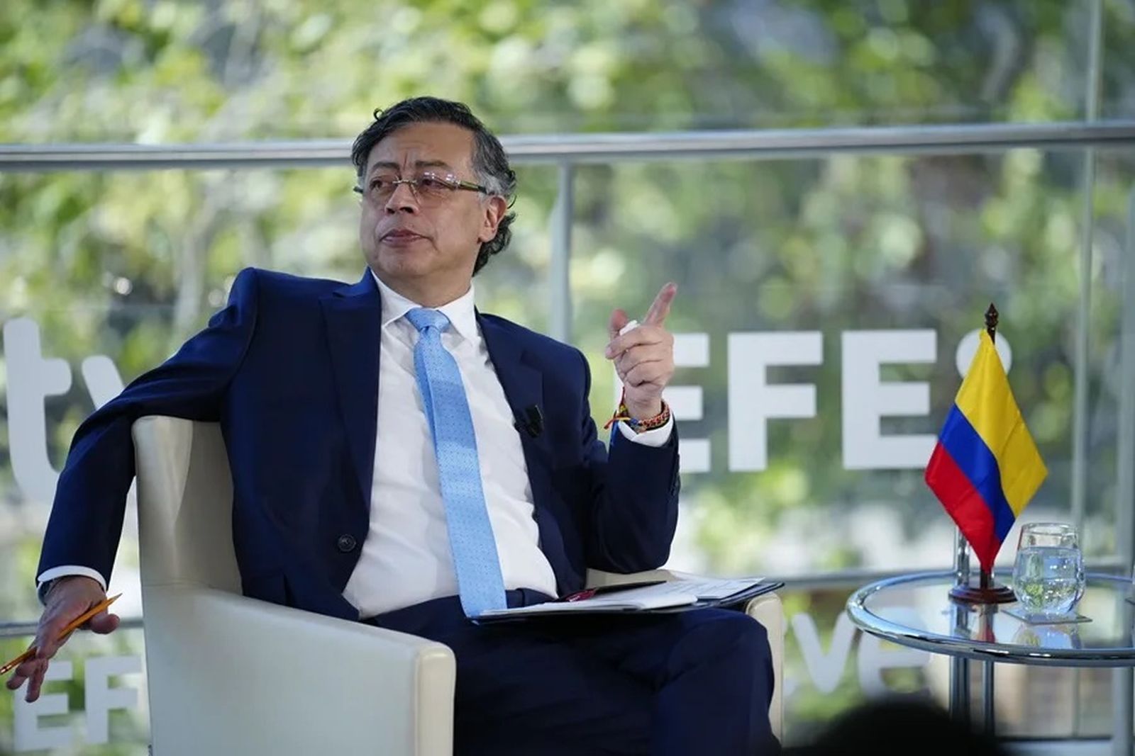 Gustavo Petro, durante su visita a Barcelona, (España)
