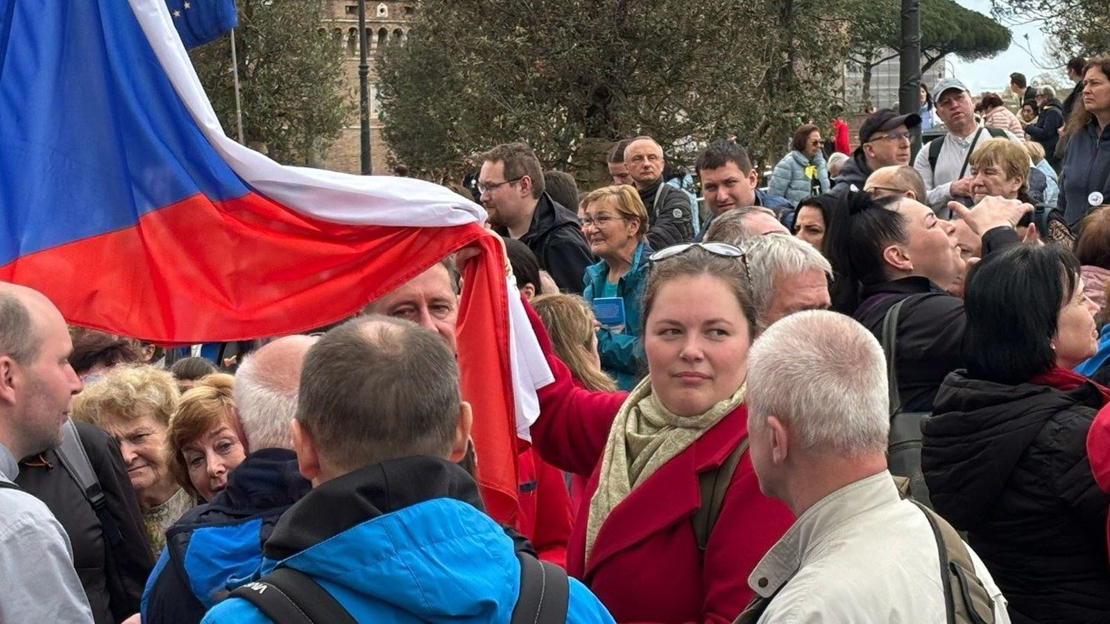 Peregrinos checos en Roma