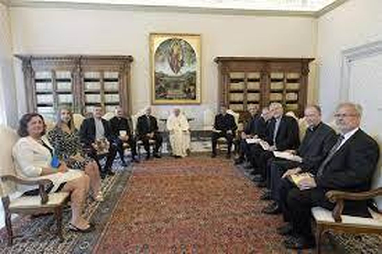 El Papa, durante su encuentro con directores de revistas jesuitas