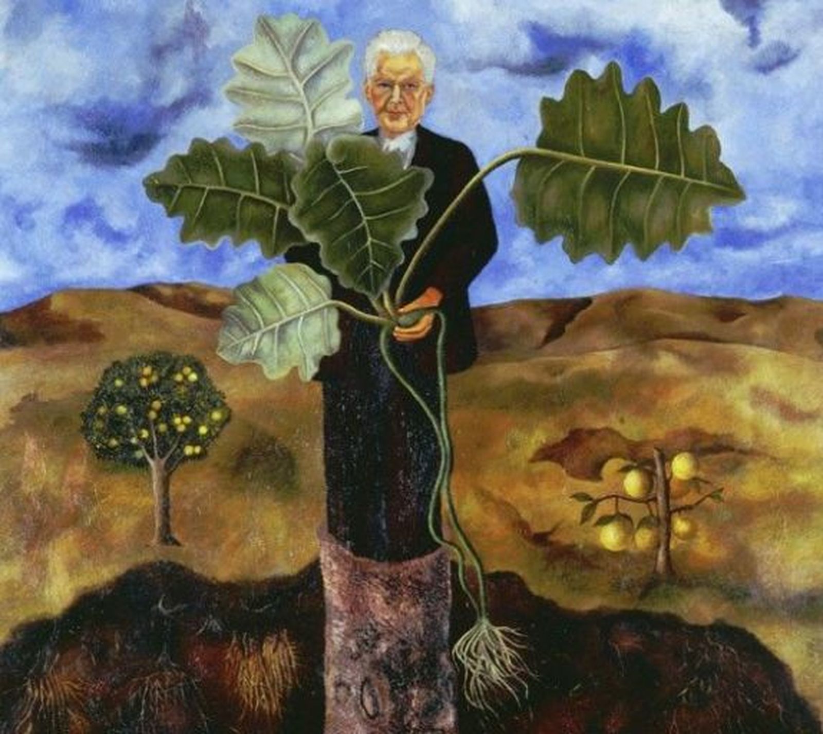 Detalle de "Retrato de Luther Burbank", F. Kahlo