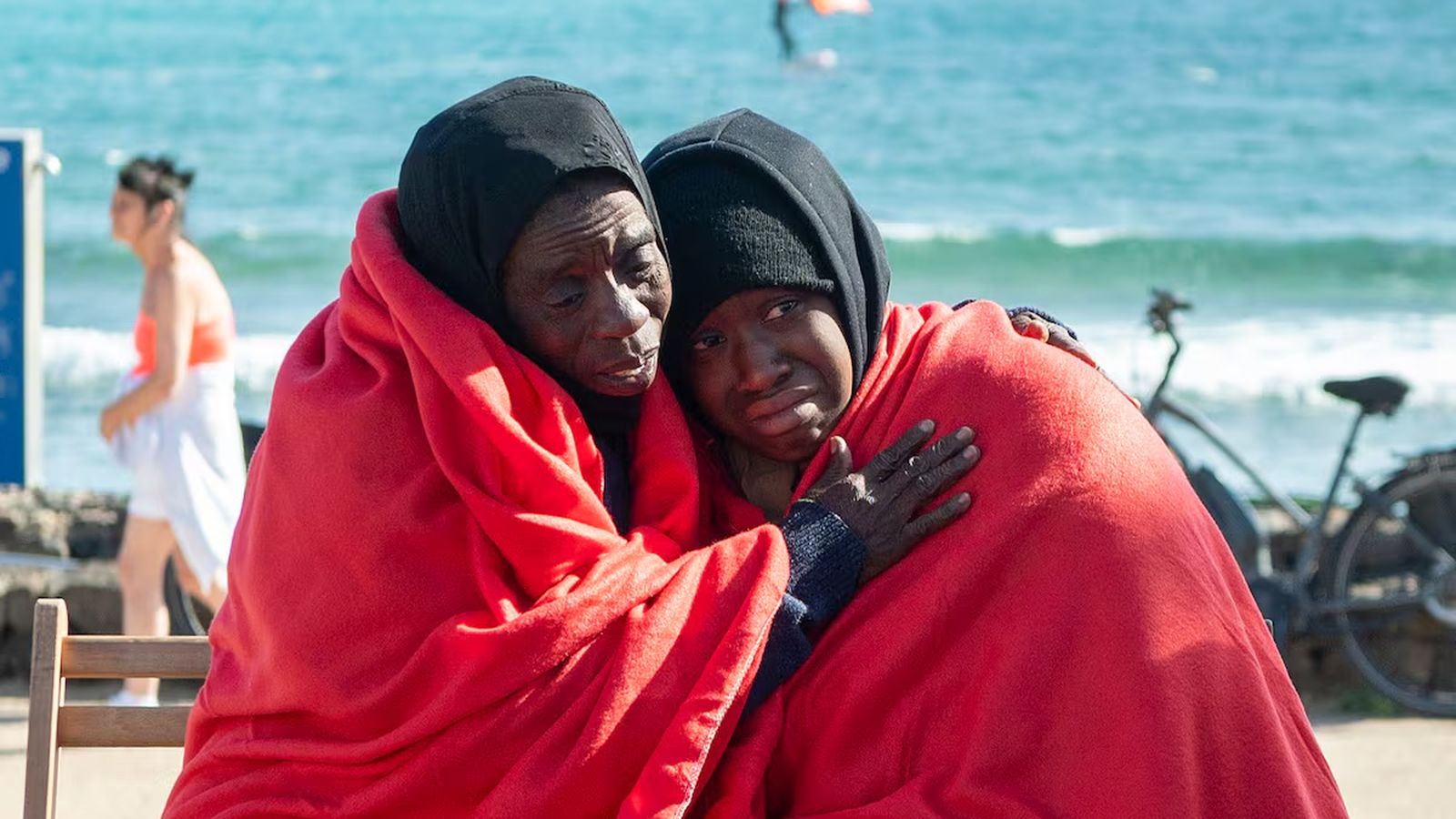 Desembarco de migrantes en la costa de Canarias