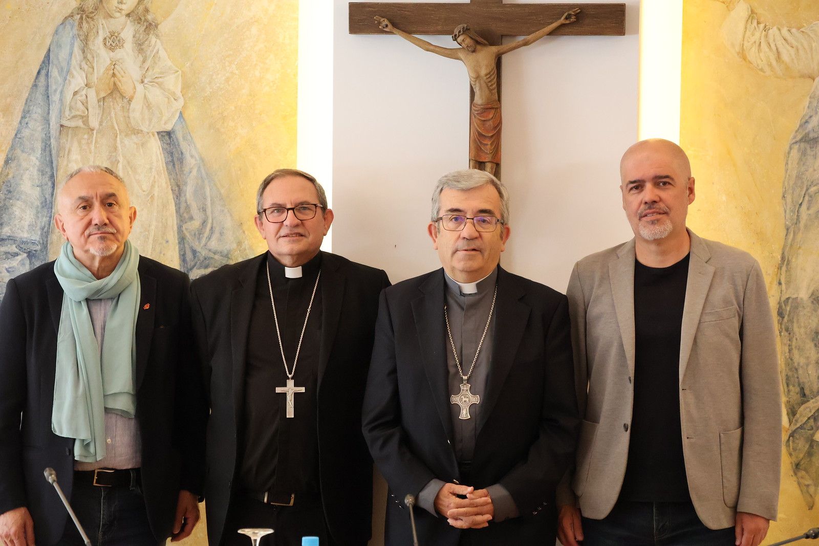 Argüello, el obispo de Ciudad Real, Unai Sordo y Pepe Álvarez