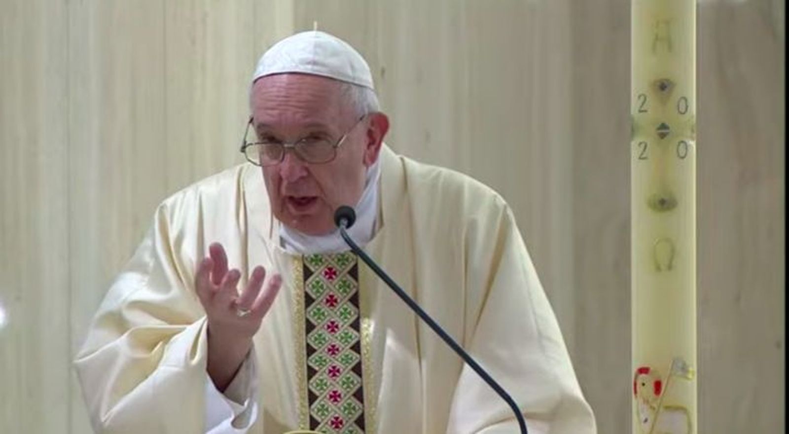 Francisco, hoy, en Santa Marta