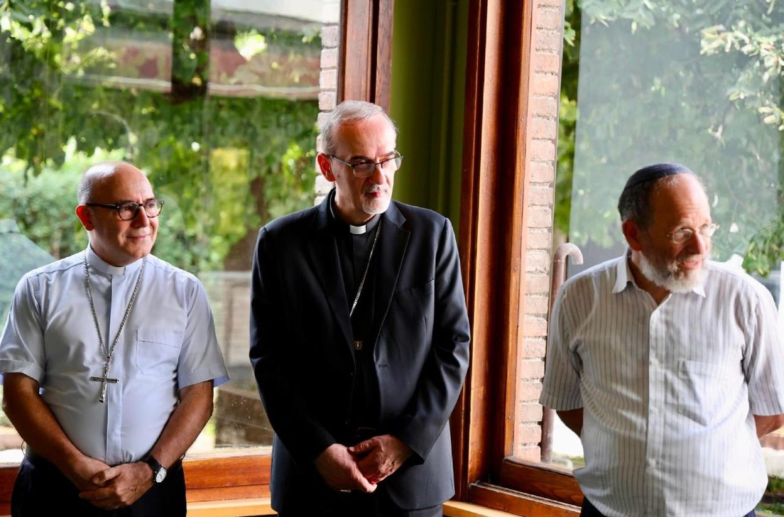 Pizzaballa en Asis. Inauguración de la 'Global House of Friendship and Hope'.