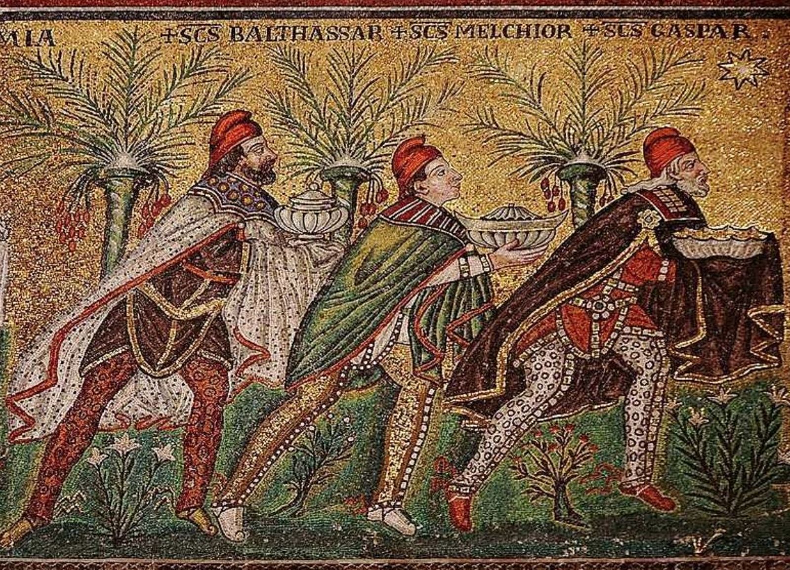 Mosaico de los Reyes Magos en San Apolinar el Nuevo, Rávena, S. VI