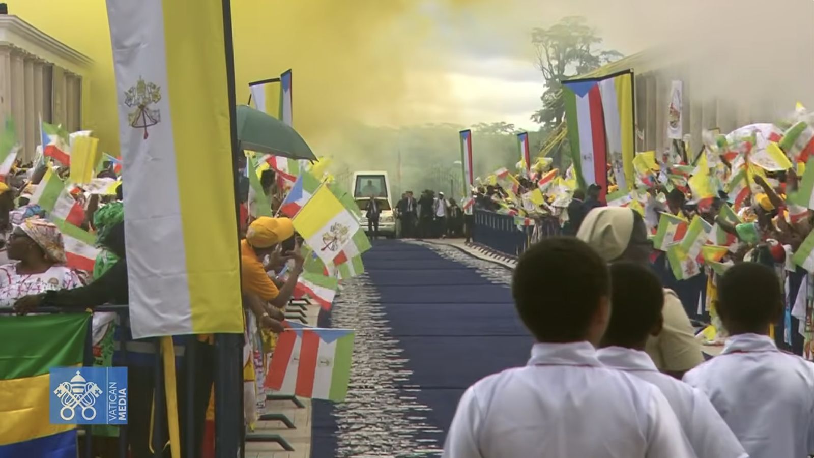 Llegada de León XIV a la basílica de la Inmaculada Concepción