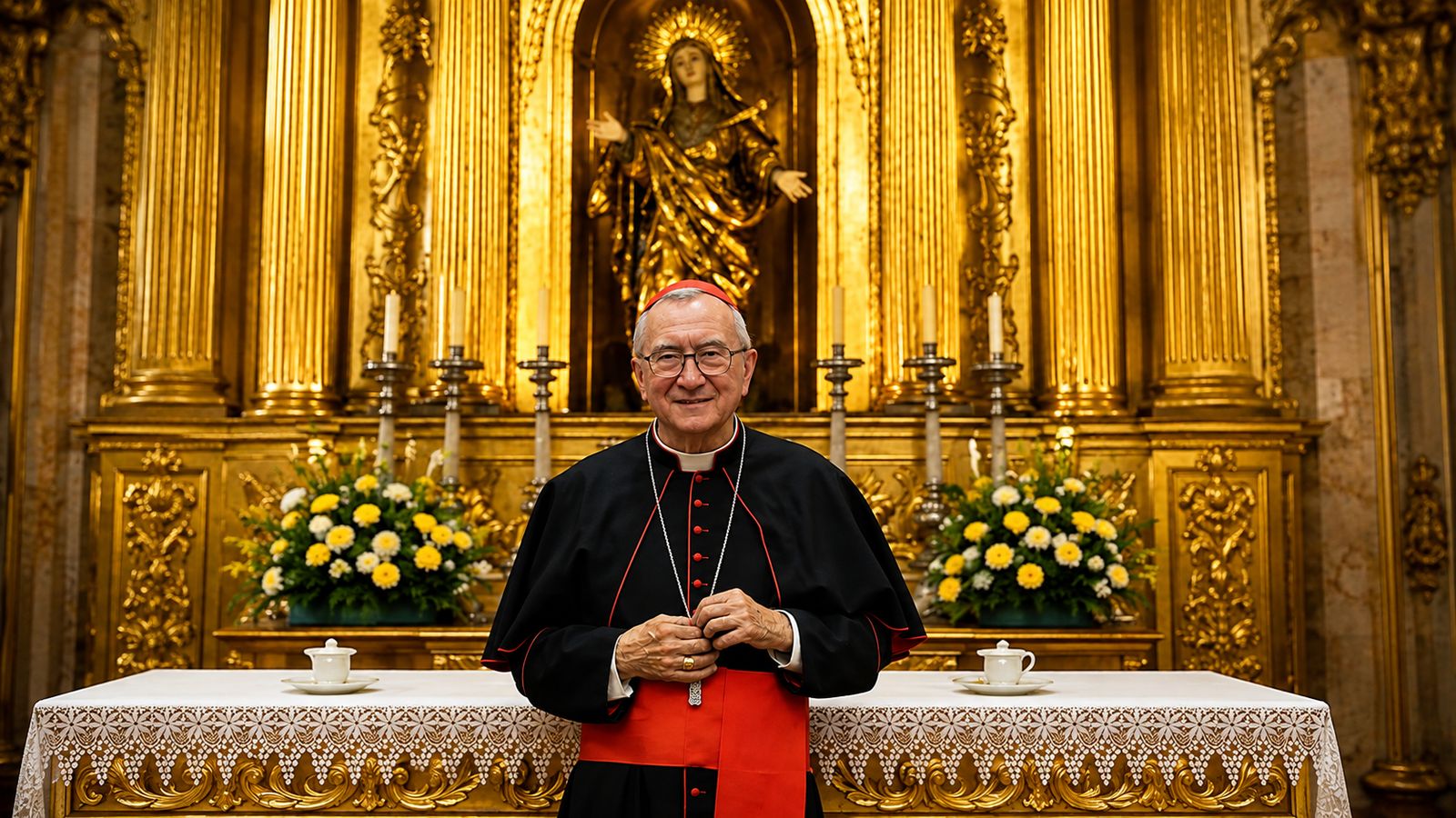 Cardenal Pietro Parolin, en su reciente visita a Guatemala. Foto: Radio Estrella, 89.3 Fm